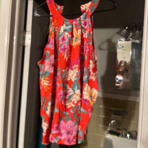 Cynthia Rowley Red and Multicolor Floral Dress